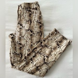 White House Black Market snake print pants